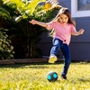 image:imageNERF Kids Mini Foam Soccer Ball  Freestyle Soft Indoor  Outdoor Youth Soccer Ball  ExtraGrip  Low Bounce NERF Foam  5 Inch Toy for Kids  Black  Blue