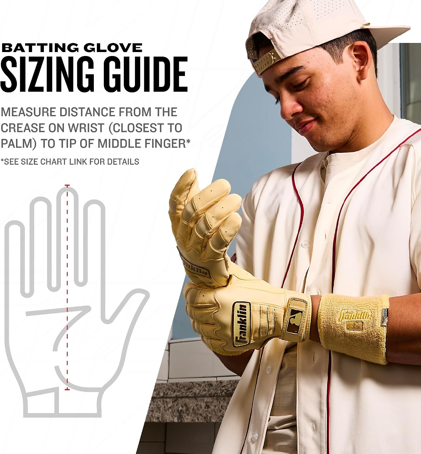 image:imageFranklin Sports MLB Baseball Batting Gloves  CFX Pro Youth and Adult  Baseball  Softball  Multiple Sizes  ColorsCarolina Blue