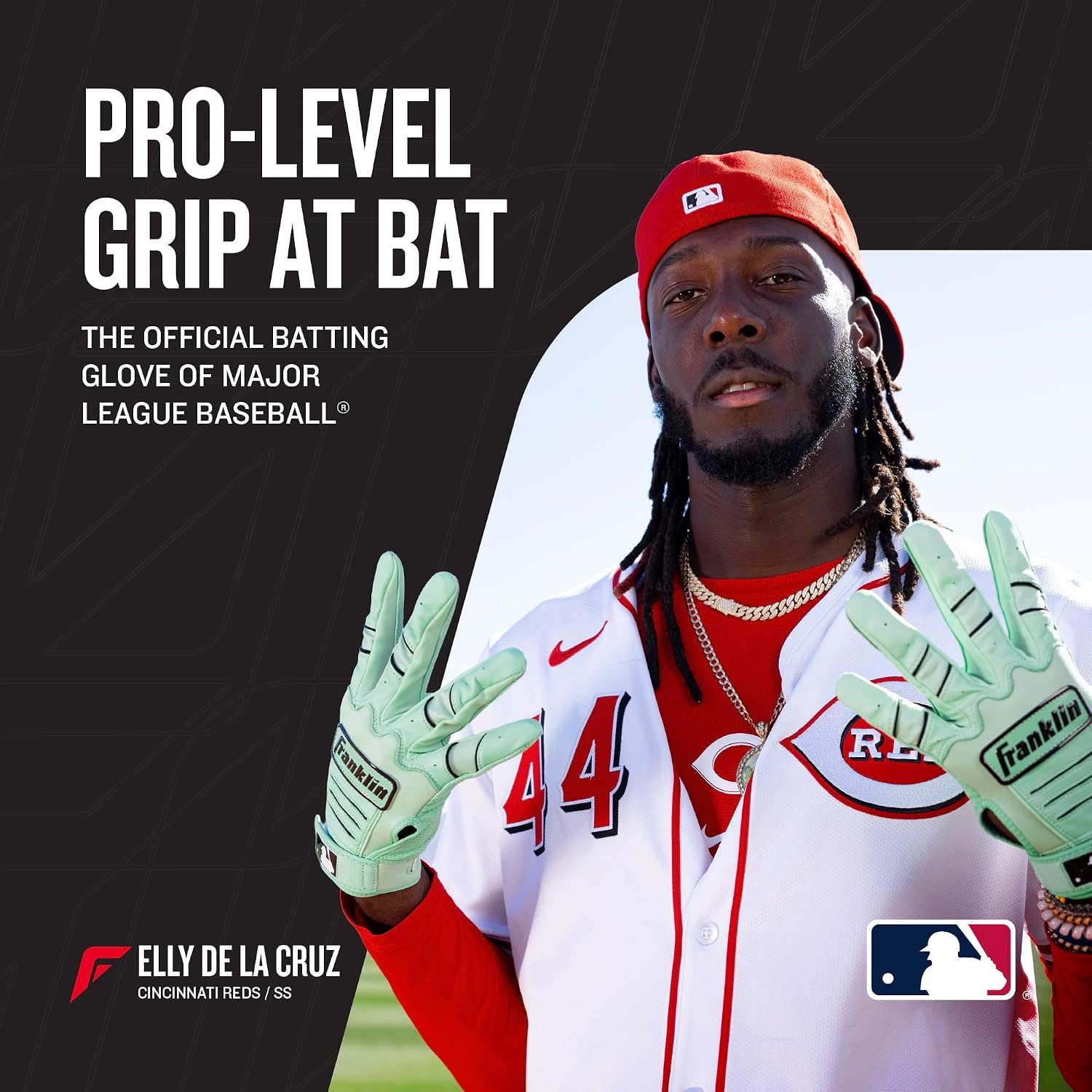 image:imageFranklin Sports MLB Baseball Batting Gloves  CFX Pro Youth and Adult  Baseball  Softball  Multiple Sizes  ColorsMint 2